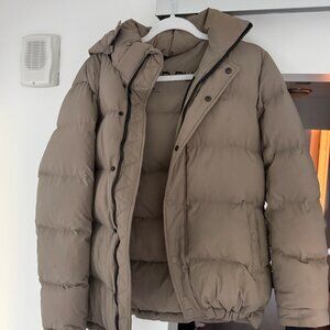 Aritzia Taupe Puffer Jacket